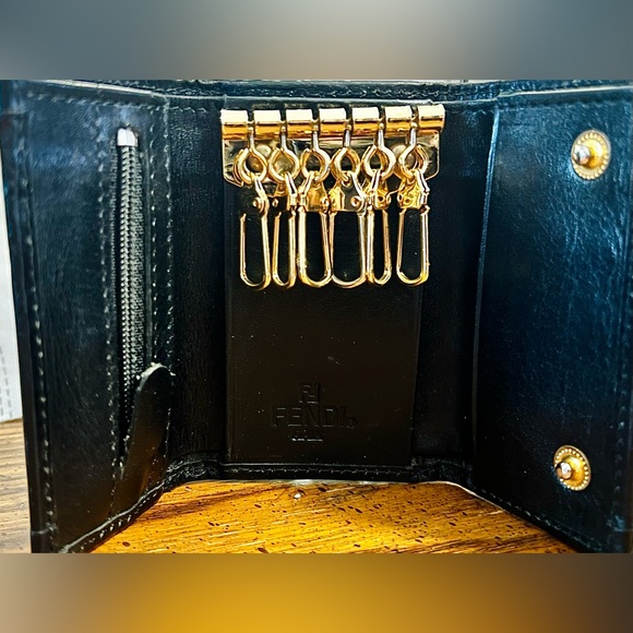 Fendi Canvas Zucca FF Keyholder | Color: Black | In great condition! - Picture 2 of 7
